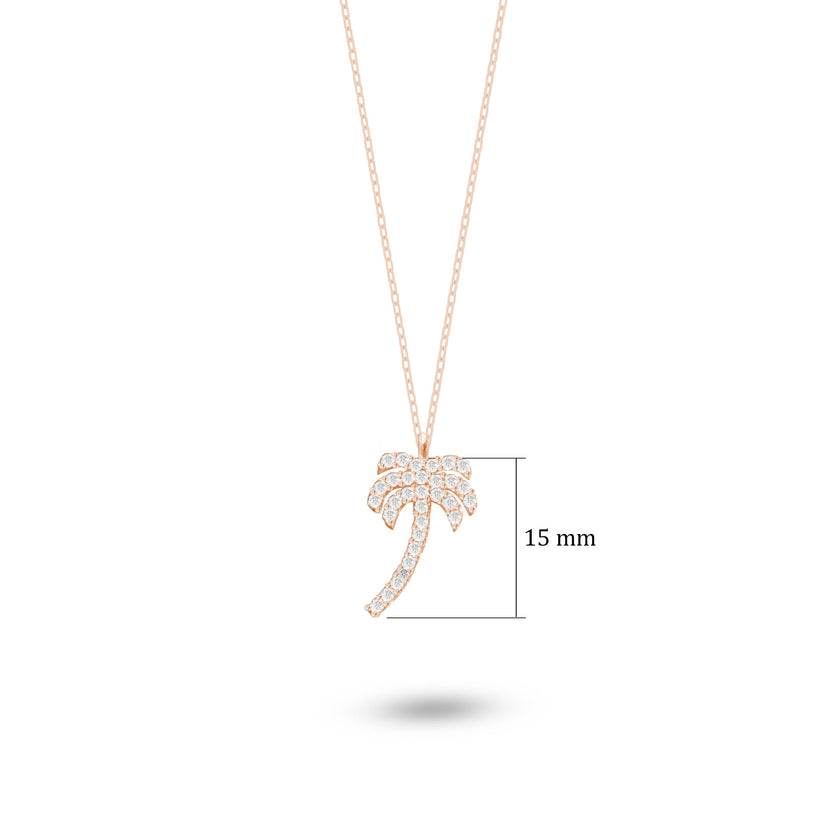Palmiye Ağacı 925 Gümüş Kolye SSPALM