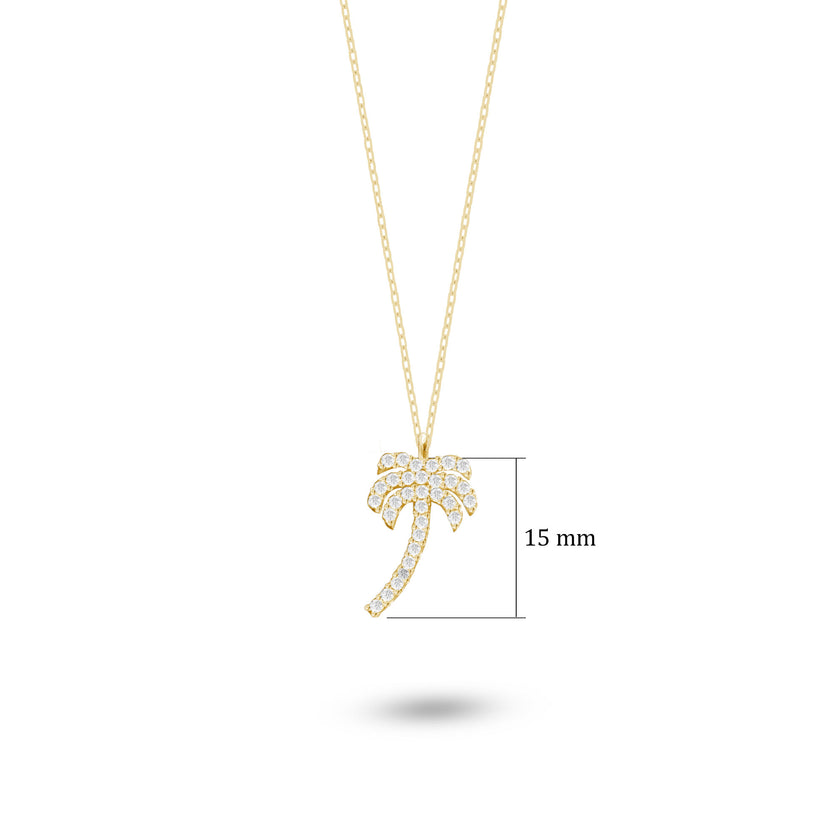 Palmiye Ağacı 925 Gümüş Kolye SSPALM