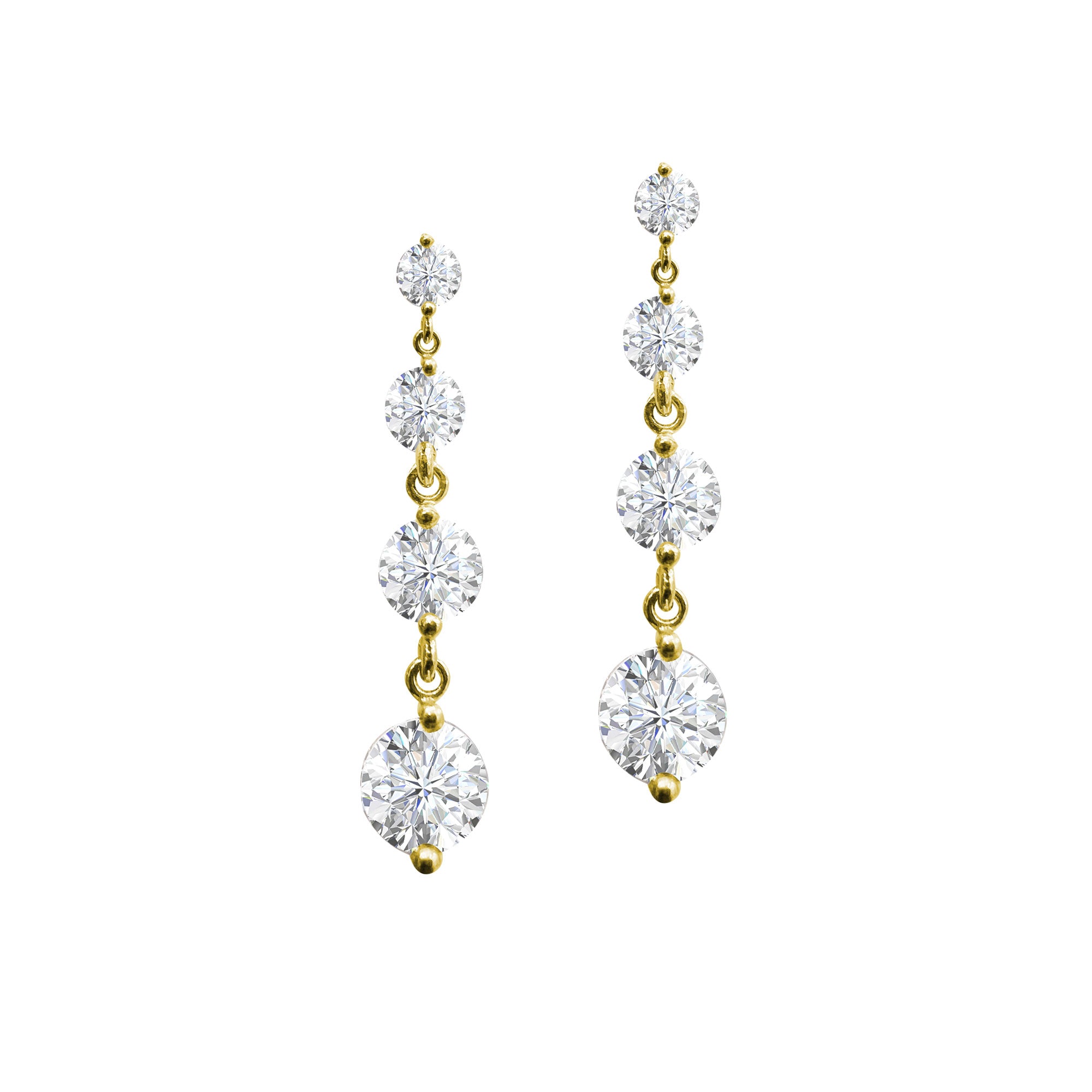 Zirkon Taşlı Sallantılı 925 ayar Gümüş Küpe SSRENKS1