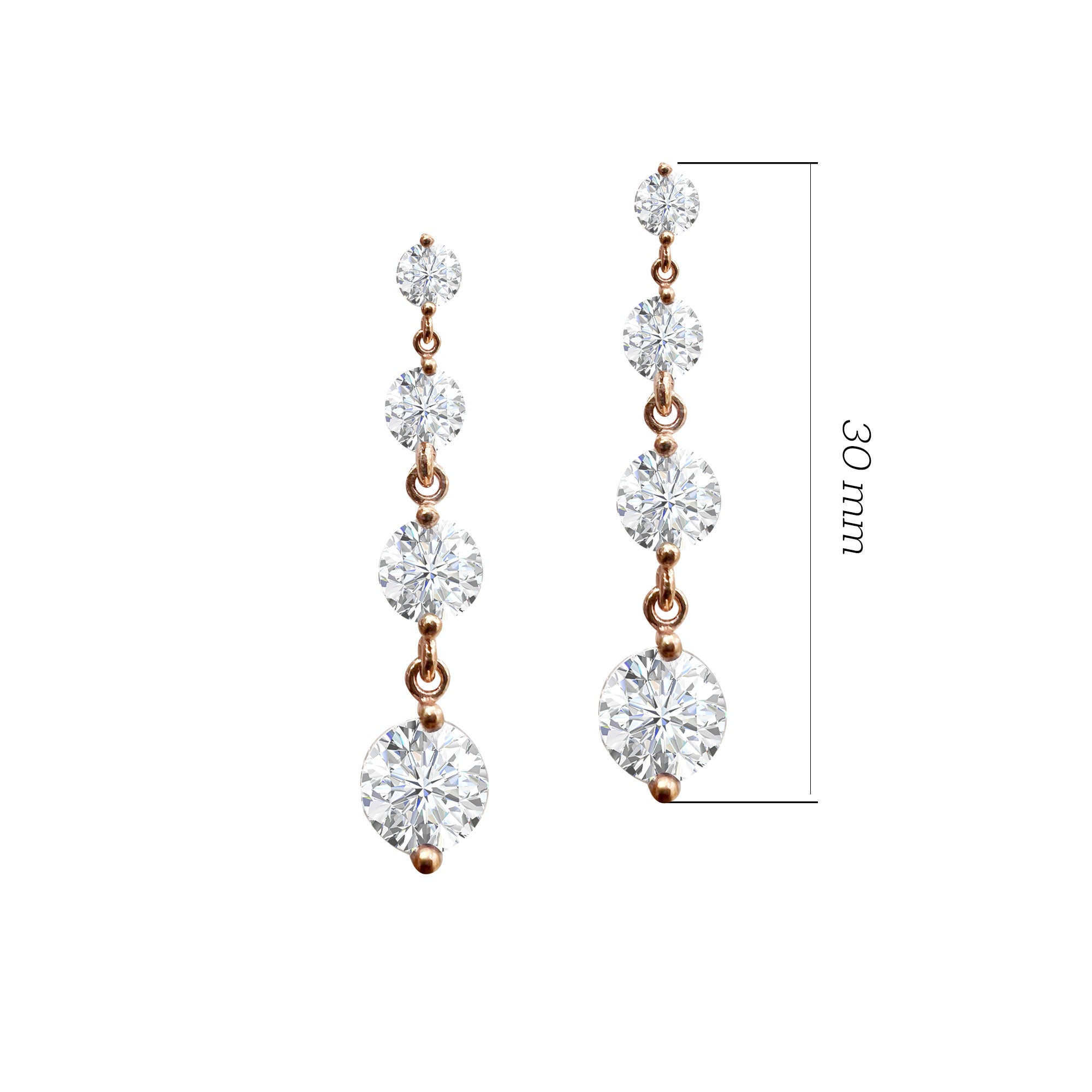 Zirkon Taşlı Sallantılı 925 ayar Gümüş Küpe SSRENKS1