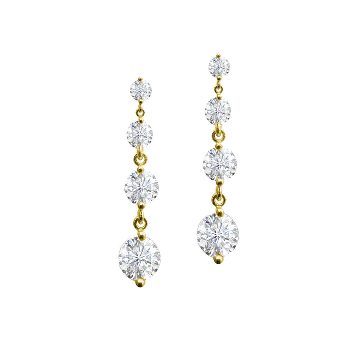 Zirkon Taşlı Sallantılı 925 ayar Gümüş Küpe SSRENKS1