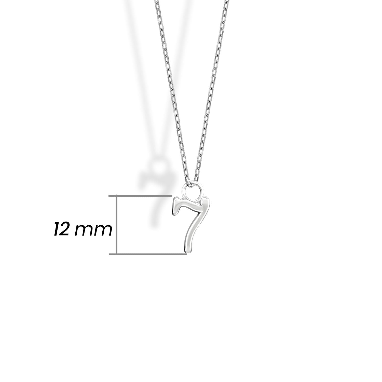 Shiny Spectra 925 Ayar Gümüş 7 Sayısı Kolye - Terazi Burcu İçin Şanslı Rakam, Maneviyat ve Denge Sembolü