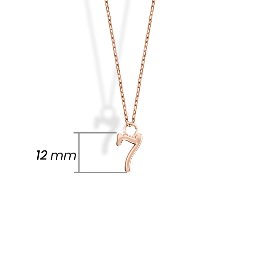 Shiny Spectra 925 Ayar Gümüş 7 Sayısı Kolye - Terazi Burcu İçin Şanslı Rakam, Maneviyat ve Denge Sembolü