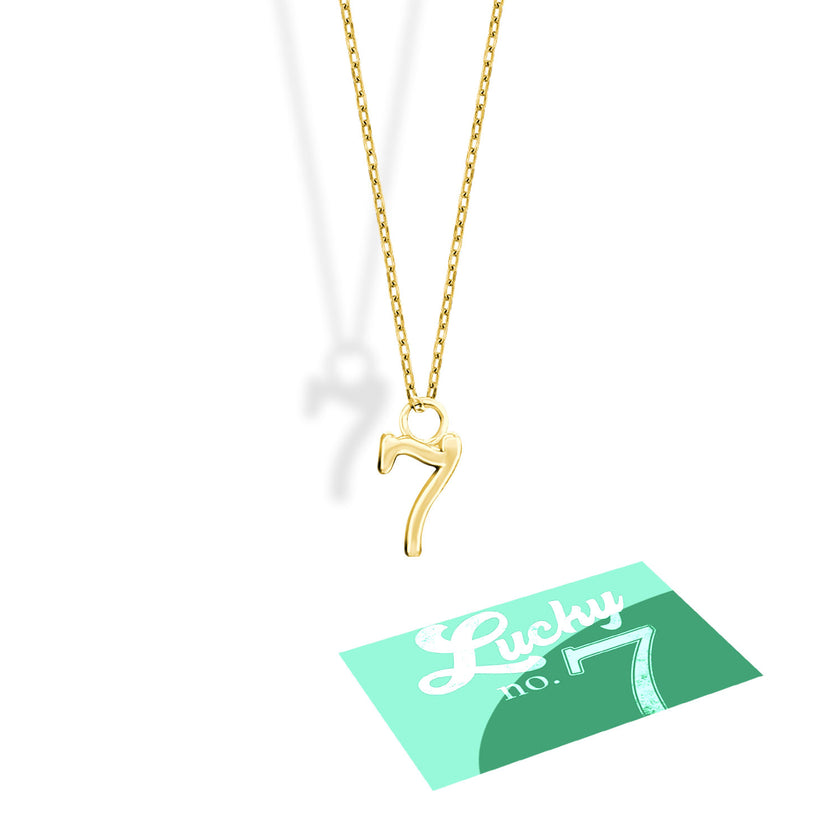 Shiny Spectra 925 Ayar Gümüş 7 Sayısı Kolye - Terazi Burcu İçin Şanslı Rakam, Maneviyat ve Denge Sembolü