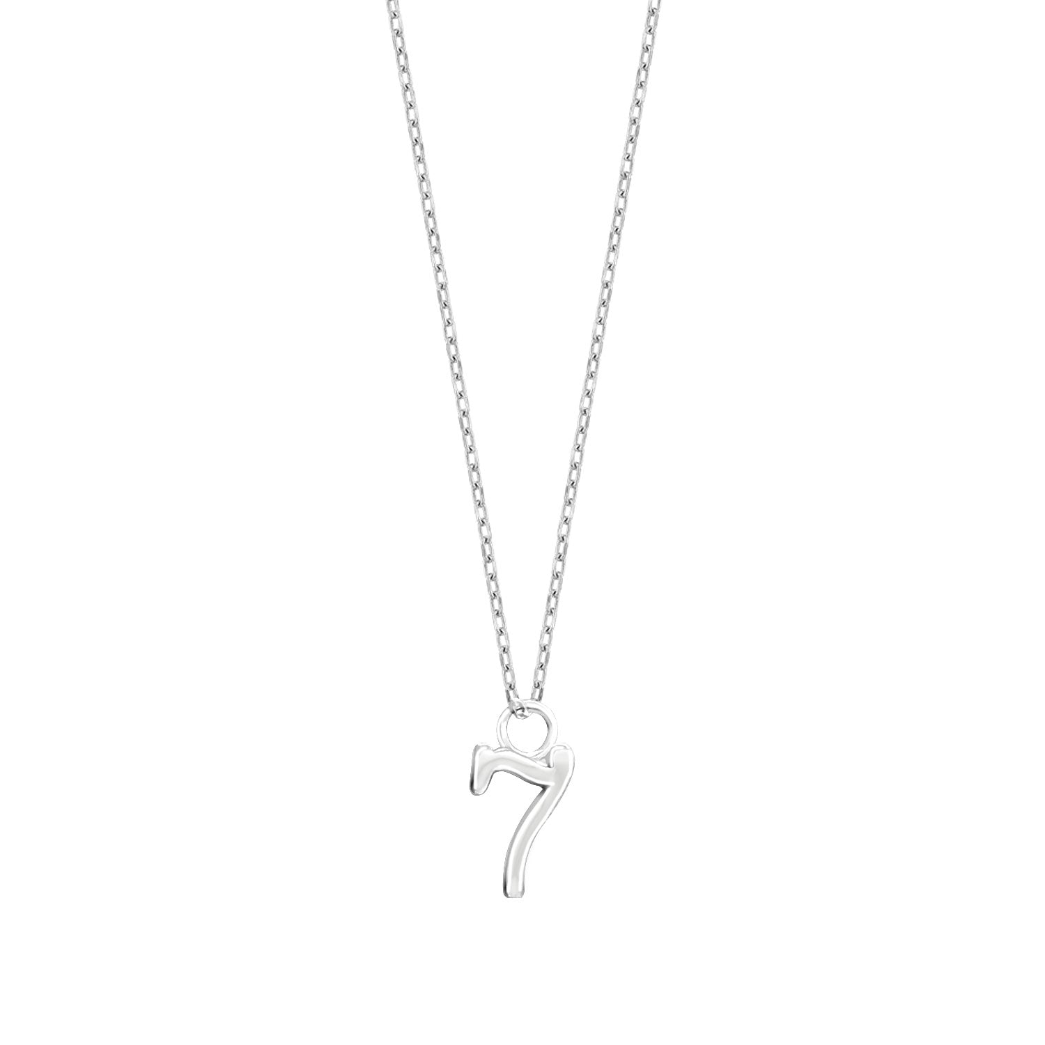 Shiny Spectra 925 Ayar Gümüş 7 Sayısı Kolye - Terazi Burcu İçin Şanslı Rakam, Maneviyat ve Denge Sembolü