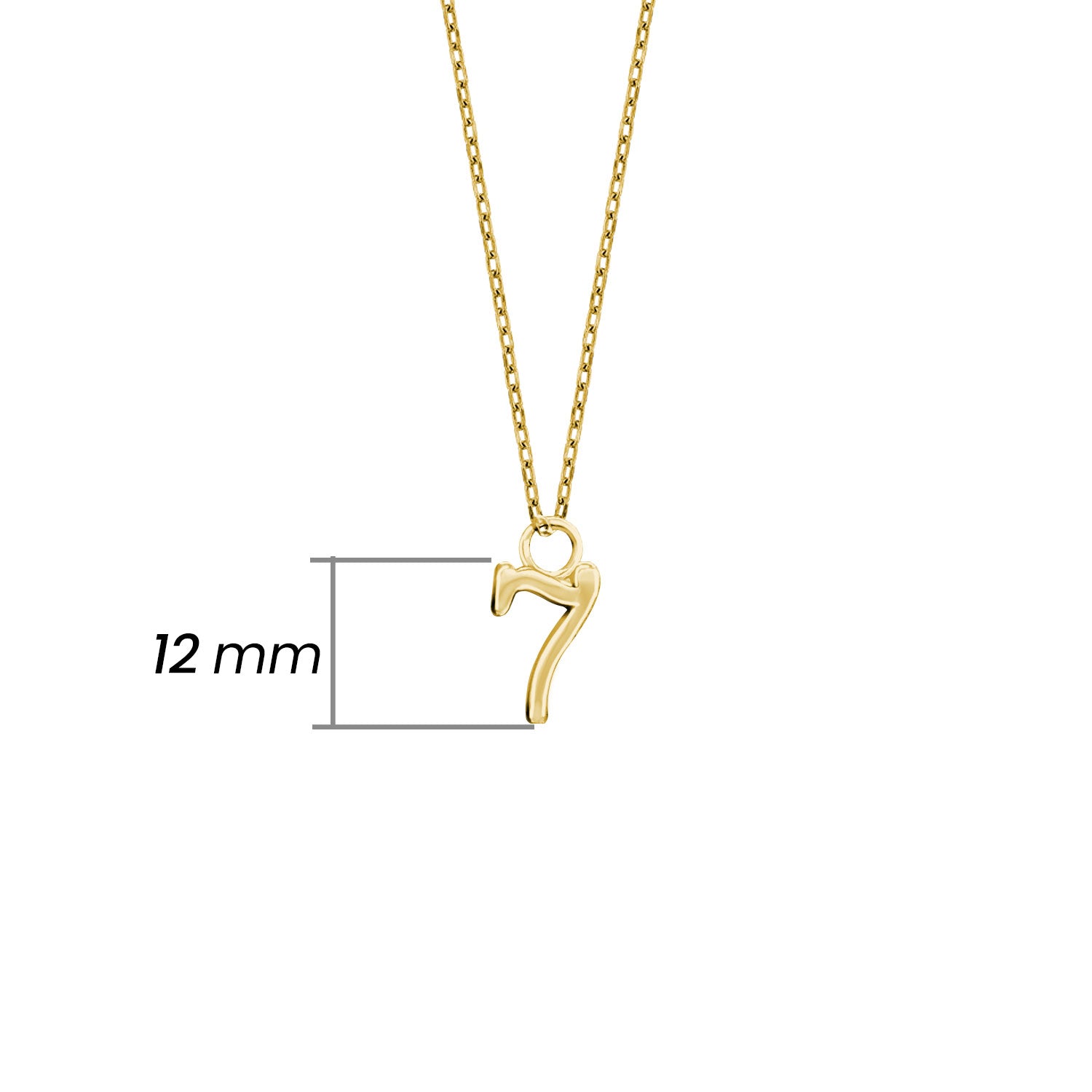 Shiny Spectra 925 Ayar Gümüş 7 Sayısı Kolye - Terazi Burcu İçin Şanslı Rakam, Maneviyat ve Denge Sembolü