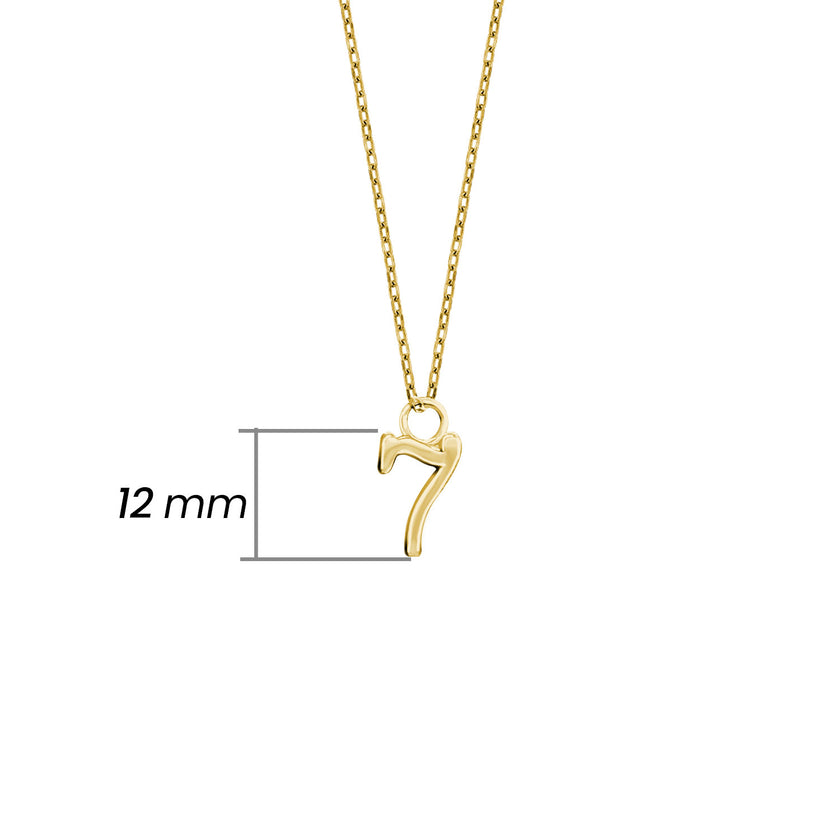 Shiny Spectra 925 Ayar Gümüş 7 Sayısı Kolye - Terazi Burcu İçin Şanslı Rakam, Maneviyat ve Denge Sembolü