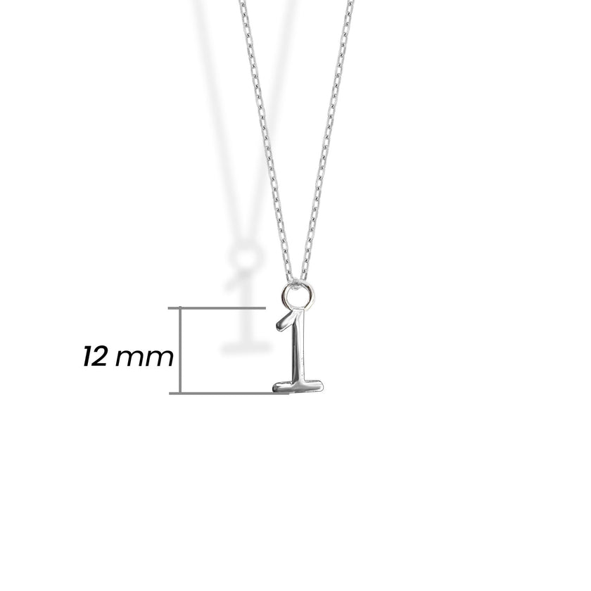 Shiny Spectra 925 Ayar Gümüş 1 Sayısı Kolye Koç Burcu İçin Şanslı Rakam, Liderlik ve Başarı Sembolü