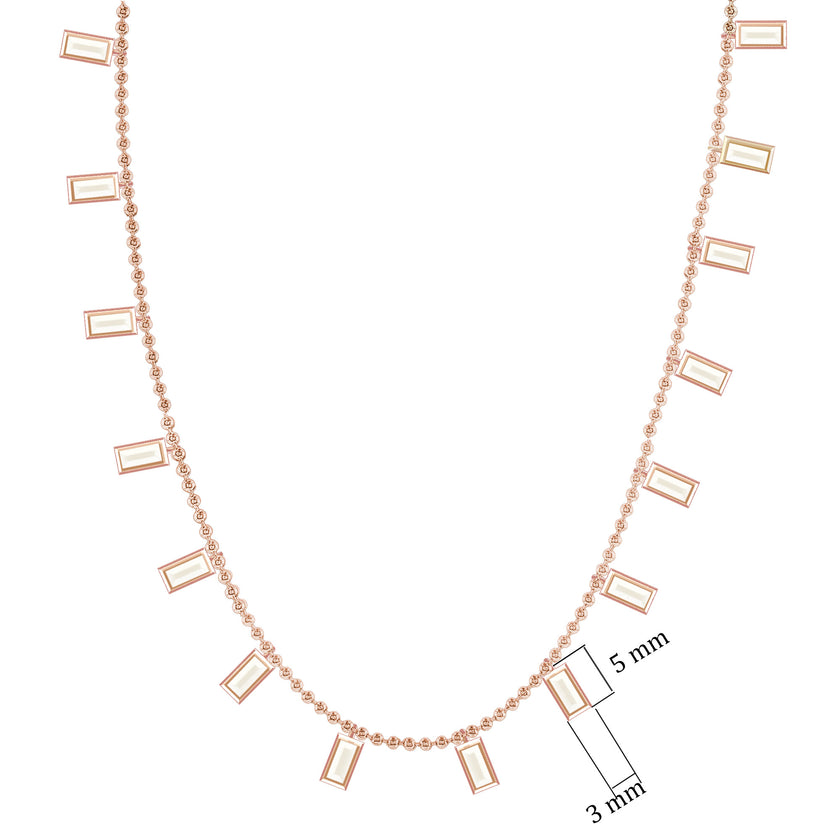 Zirkon Taşlı Dikdörtgen Sallantılı Uç 925 Ayar Gümüş Kolye SSRNKLKLY01