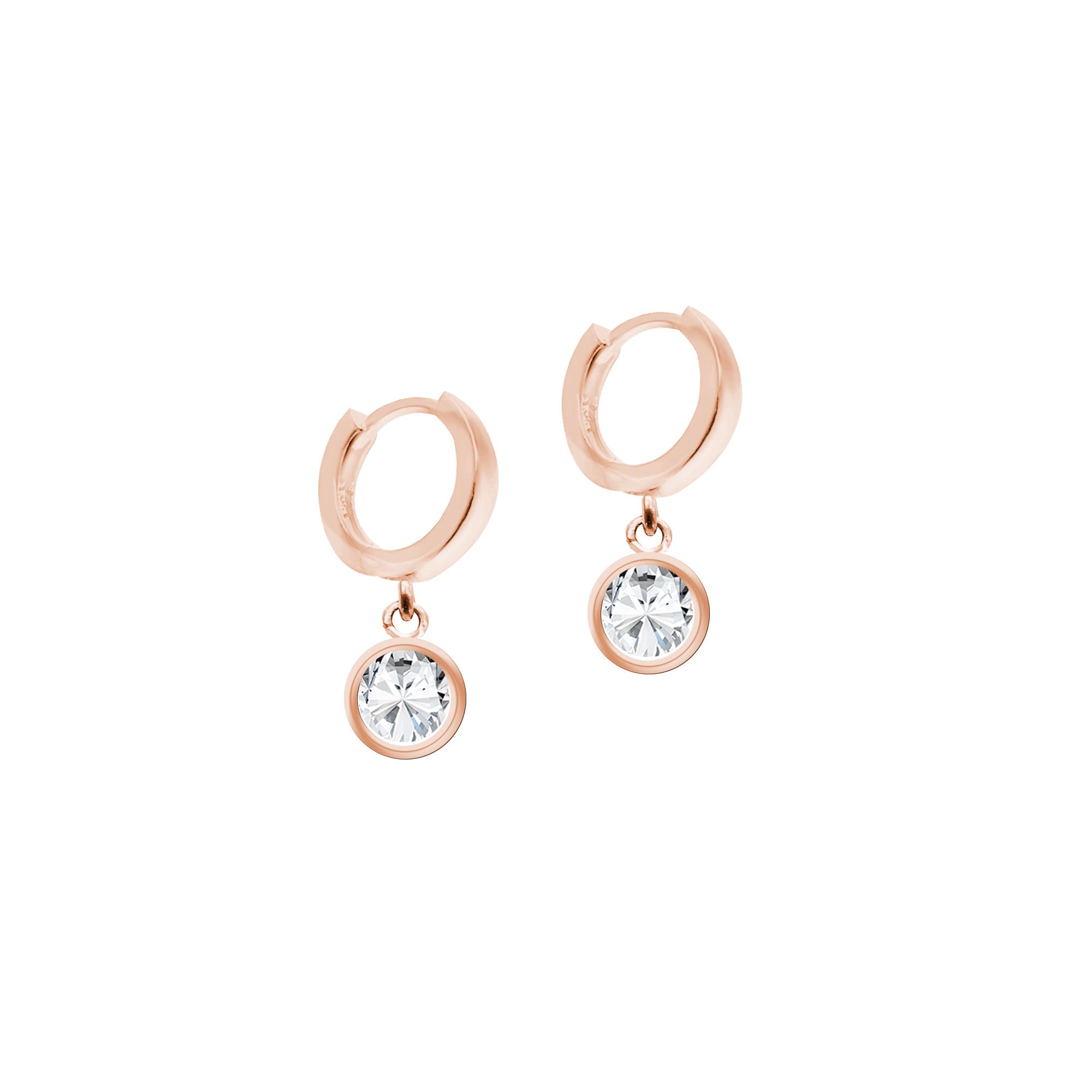 Tektaş Huggie 925 ayar Gümüş Küpe SSROUND1