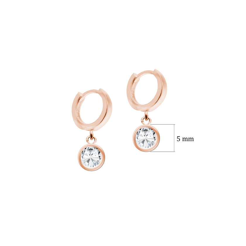 Tektaş Huggie 925 ayar Gümüş Küpe SSROUND1