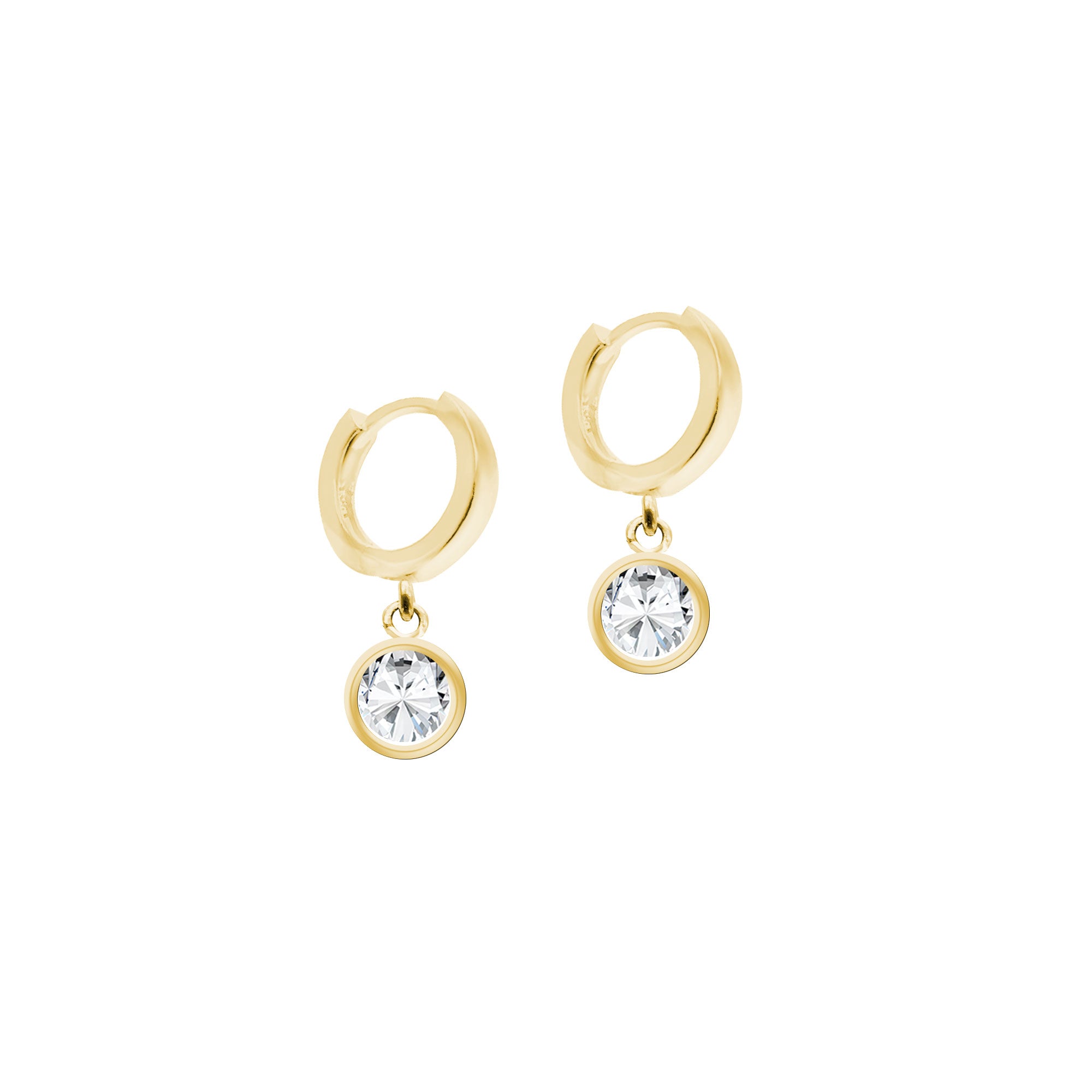 Tektaş Huggie 925 ayar Gümüş Küpe SSROUND1