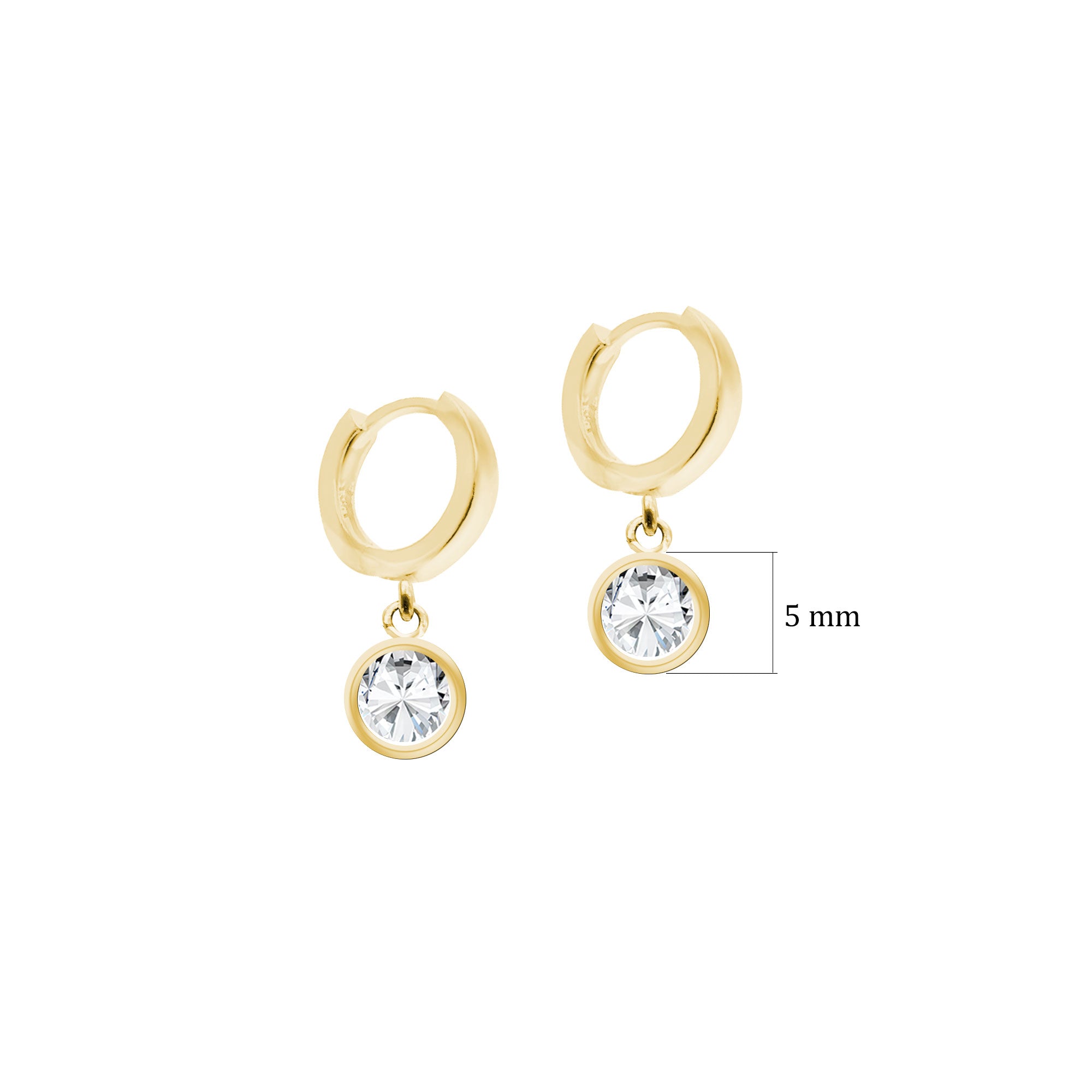 Tektaş Huggie 925 ayar Gümüş Küpe SSROUND1