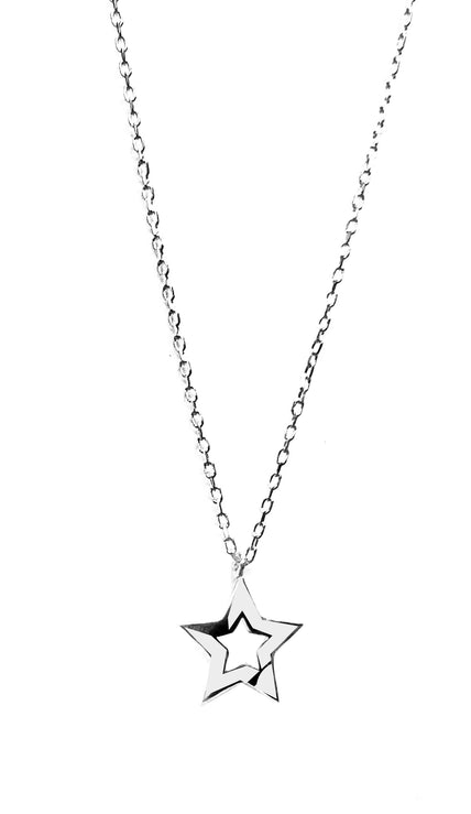 Minimalist Gümüş Yıldız Kolye SSSN004