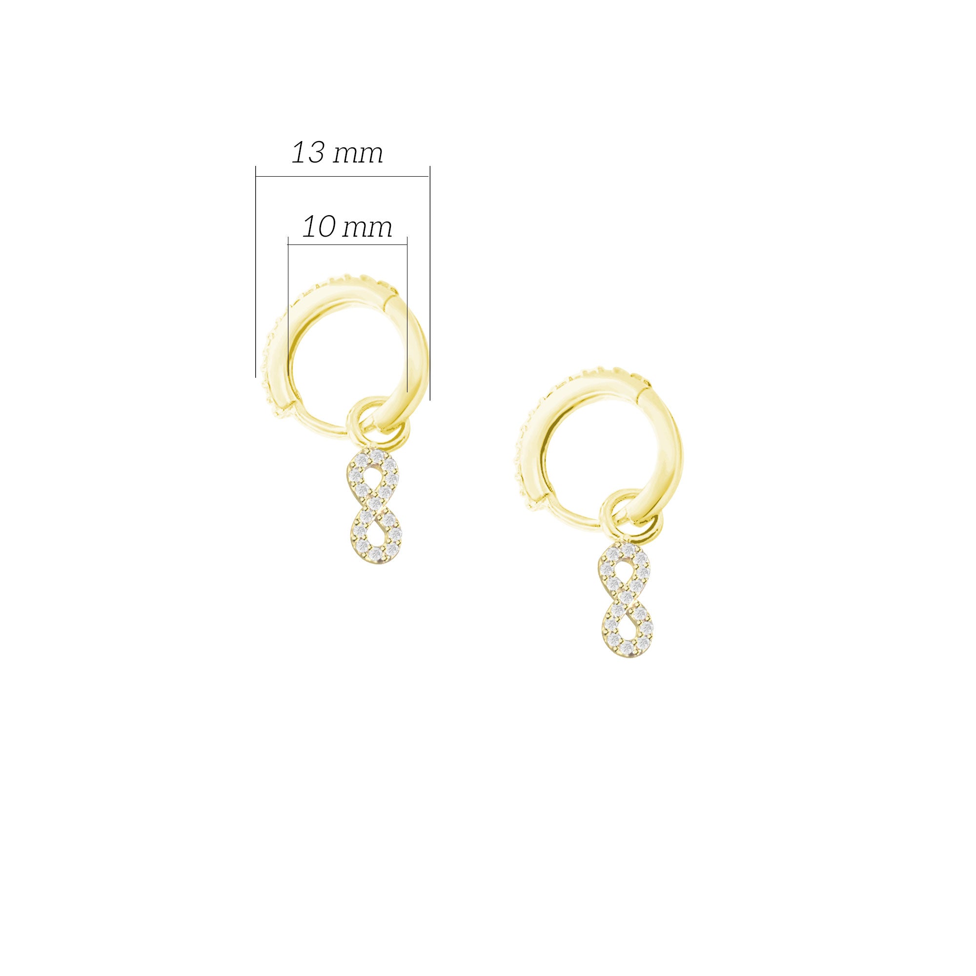 Sonsuzluk Küpe 925 Ayar Gümüş Sallantılı Küpe SSSONSUZLUK