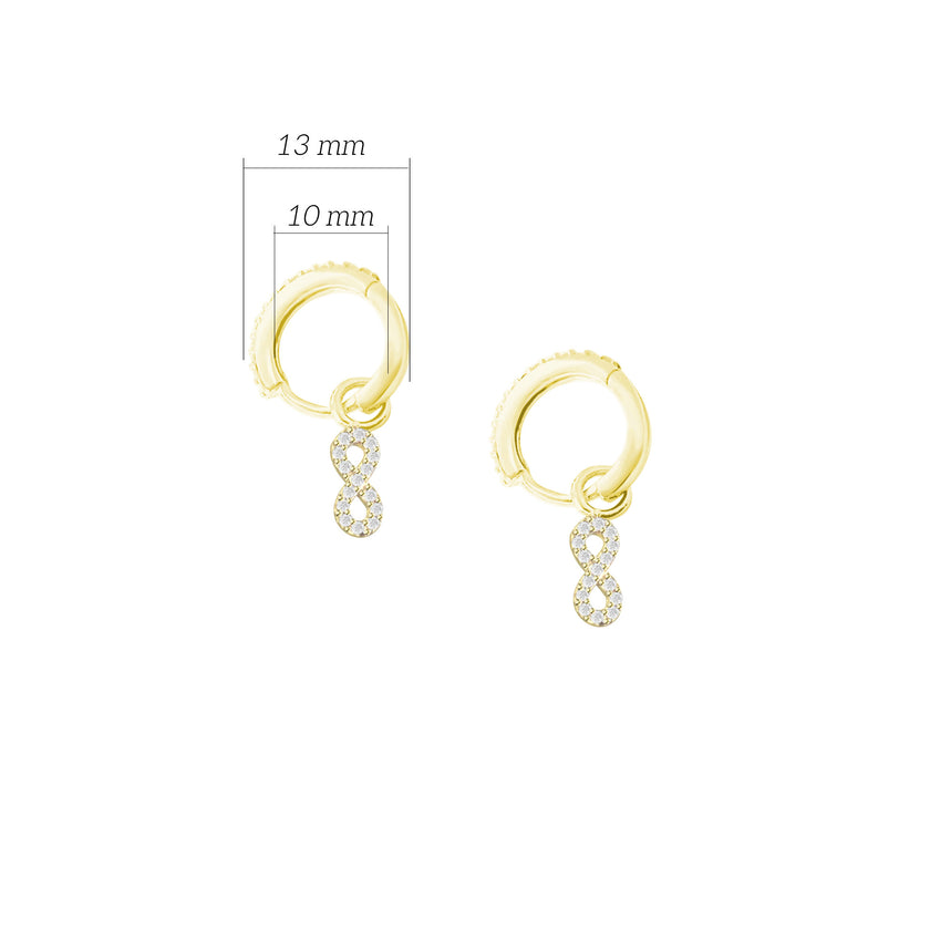 Sonsuzluk Küpe 925 Ayar Gümüş Sallantılı Küpe SSSONSUZLUK