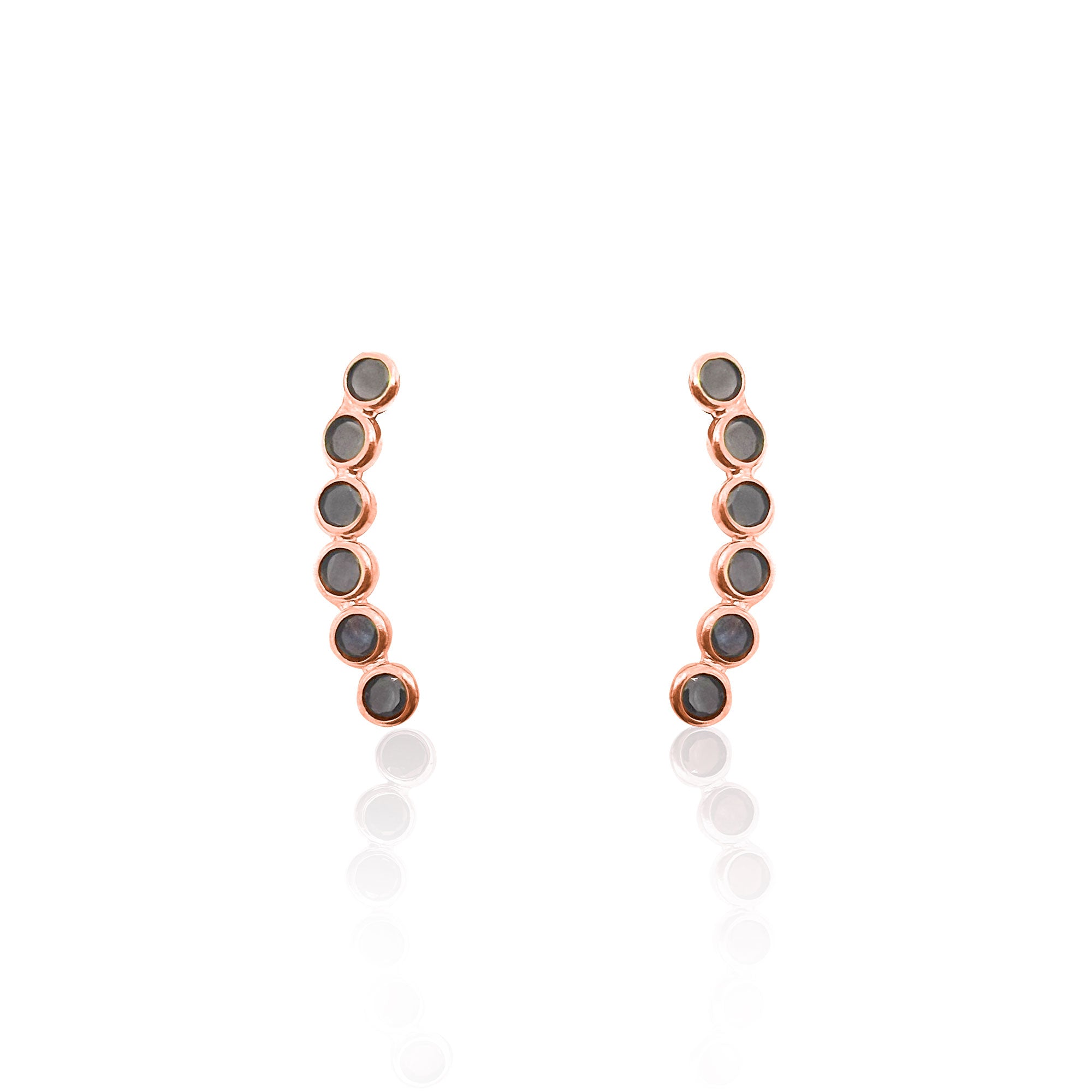 925 ayar Gümüş Altı Sıralı Küpe