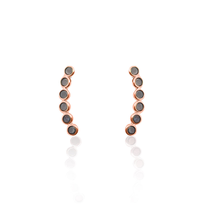 925 ayar Gümüş Altı Sıralı Küpe