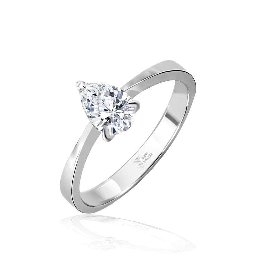 Damla Kesim Pırlanta 0.40 Karat Tektaş Yüzük 14 ayar Altın