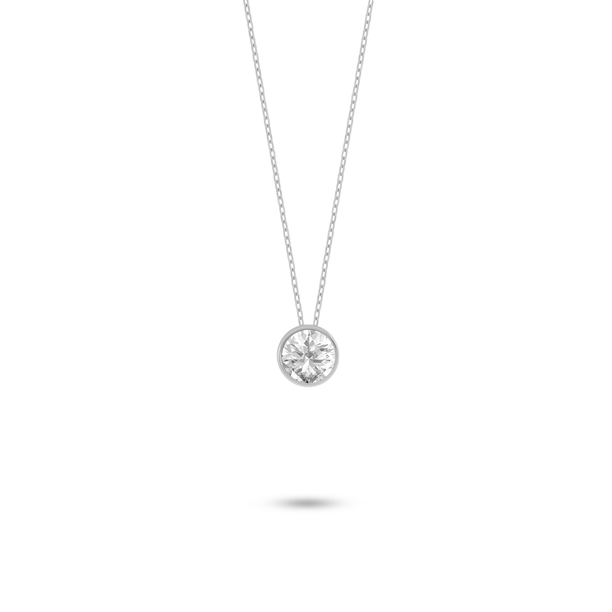 Gümüş Tektaş Kolye 925 Ayar Gümüş Kolye