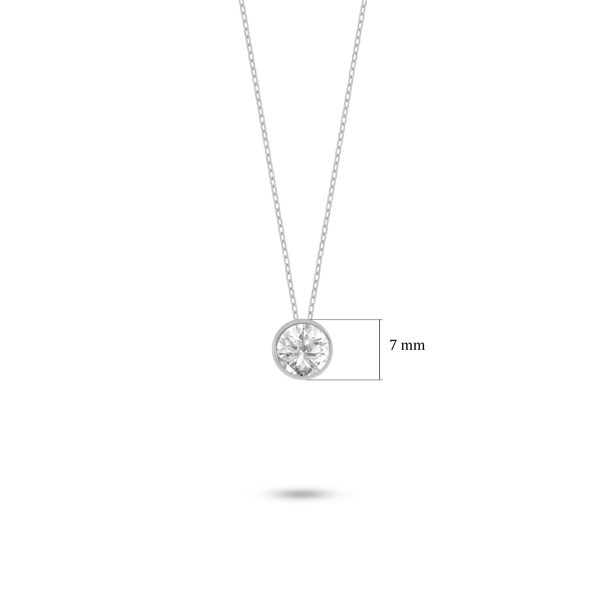 Gümüş Tektaş Kolye 925 Ayar Gümüş Kolye