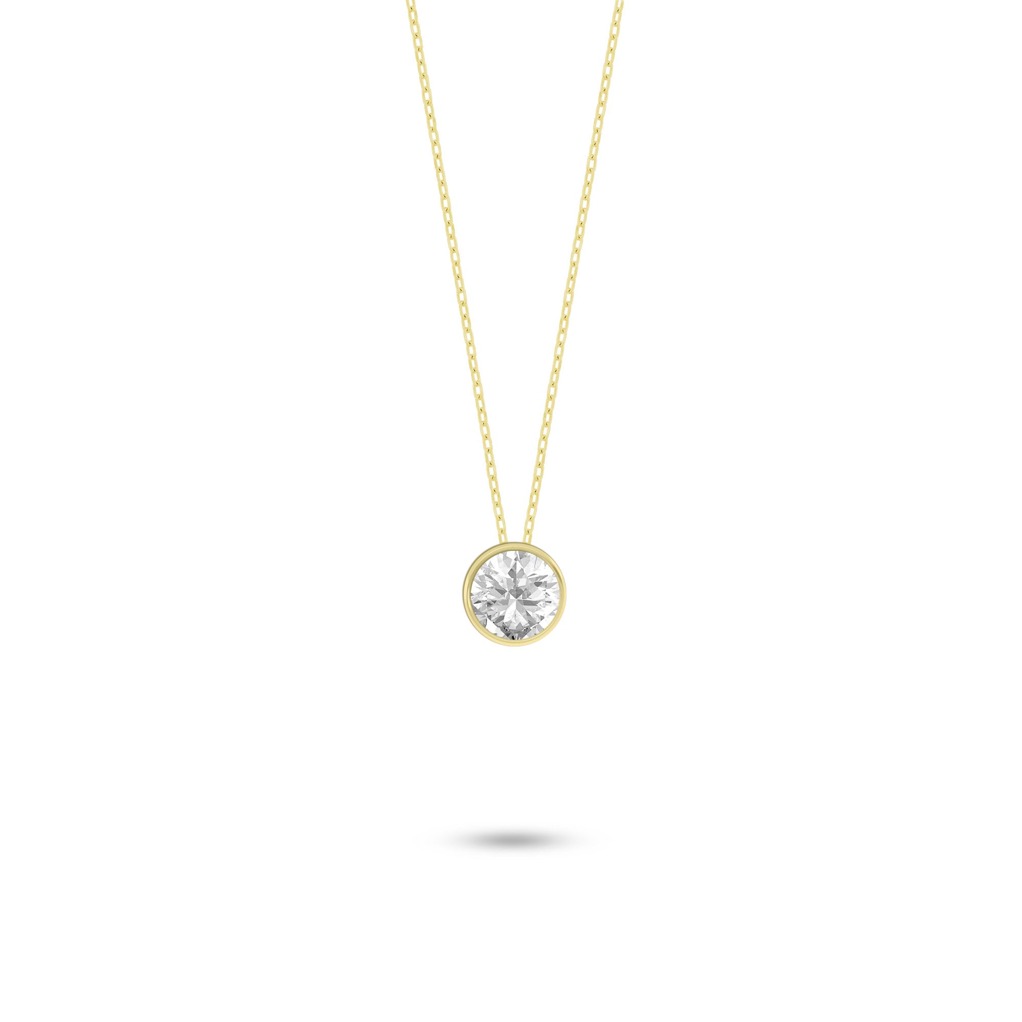 Gümüş Tektaş Kolye 925 Ayar Gümüş Kolye