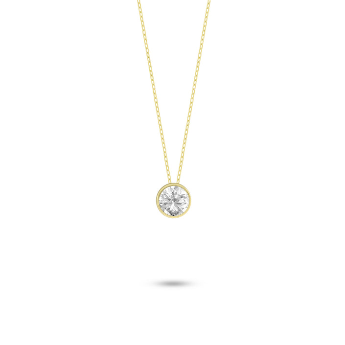 Gümüş Tektaş Kolye 925 Ayar Gümüş Kolye