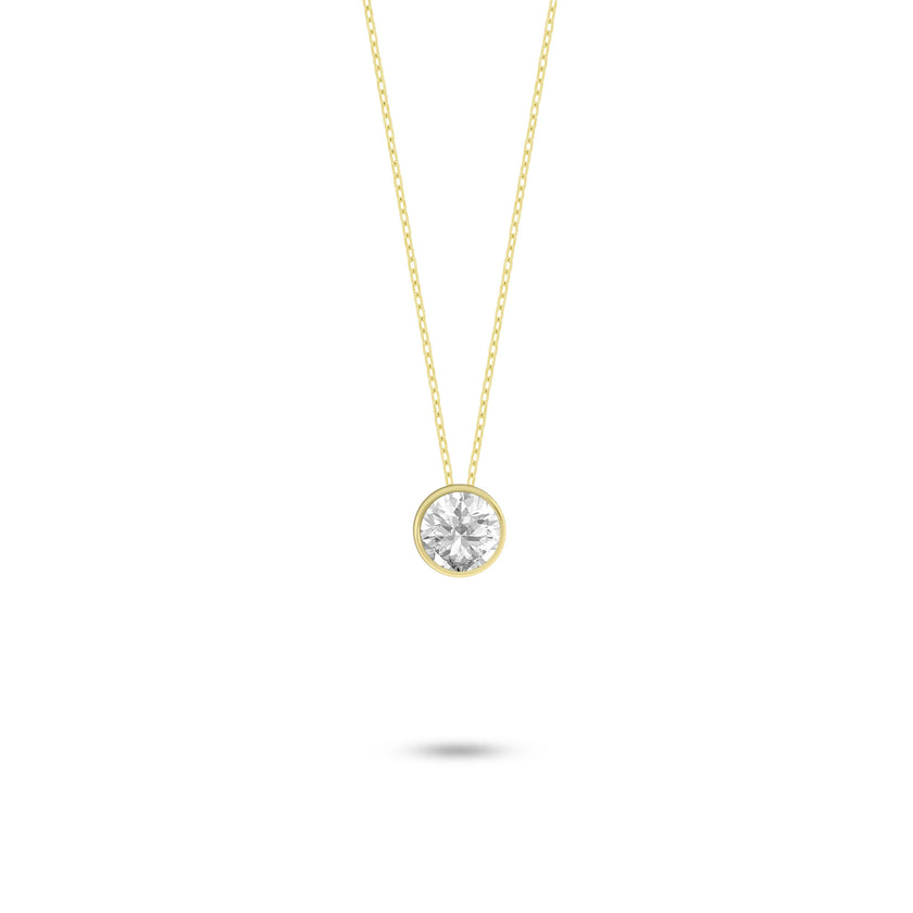 Gümüş Tektaş Kolye 925 Ayar Gümüş Kolye