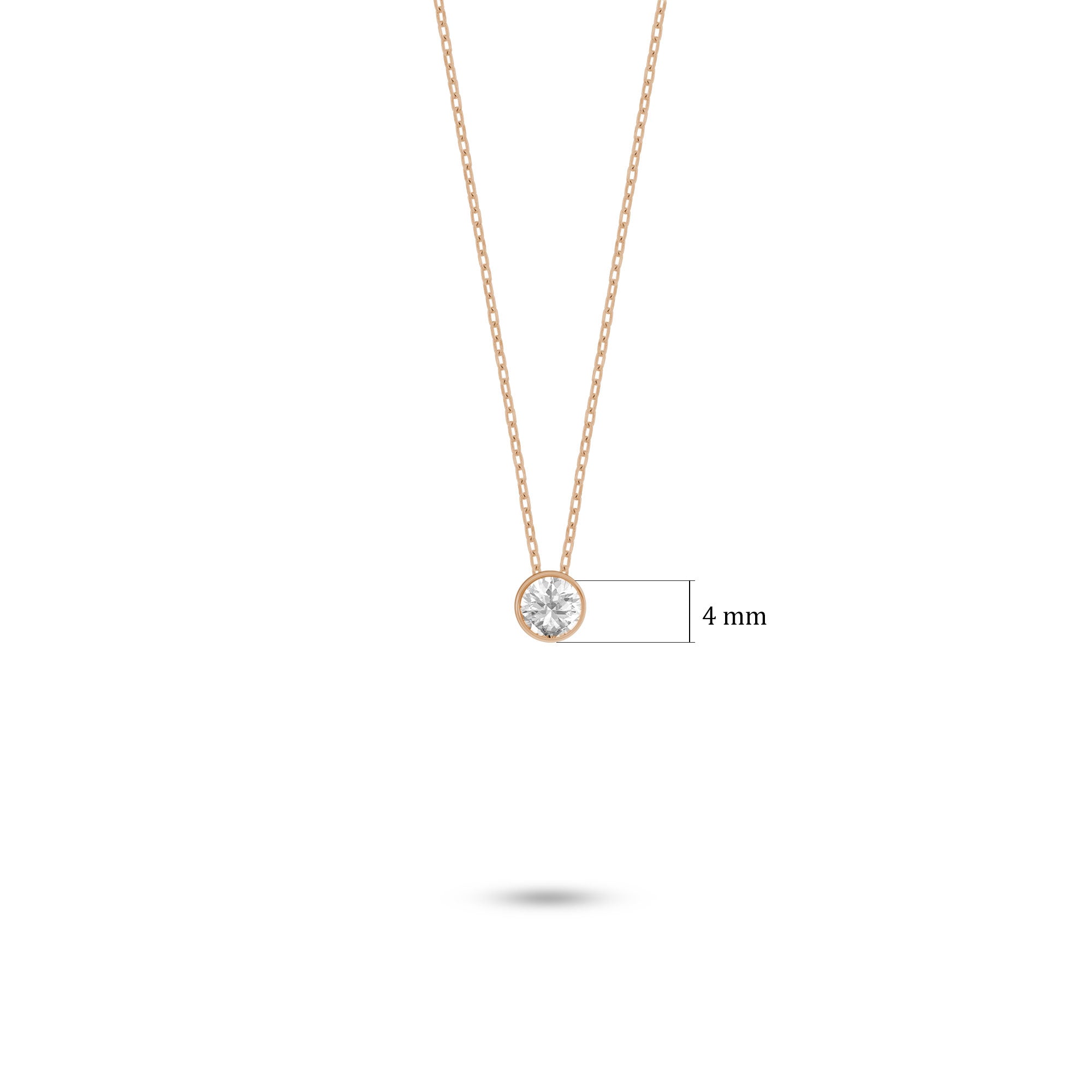 Gümüş Tektaş Kolye 925 Ayar Gümüş Kolye Minimalist Küçük