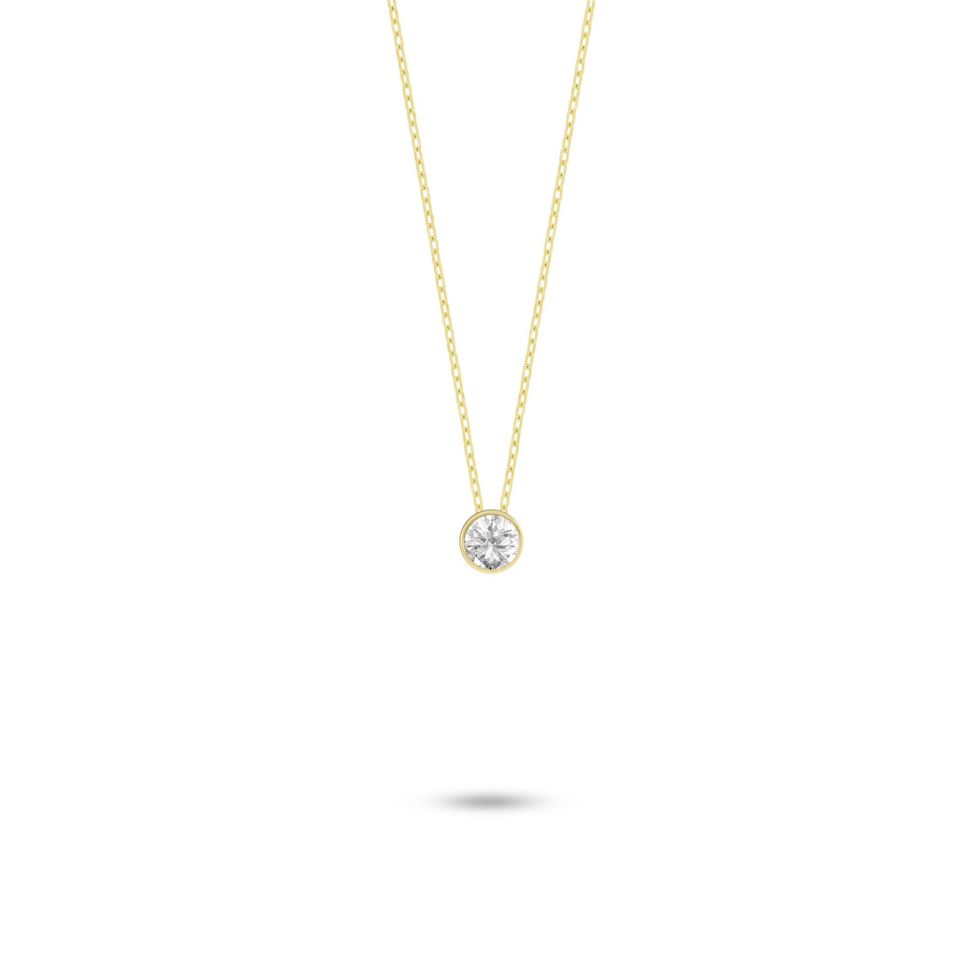 Gümüş Tektaş Kolye 925 Ayar Gümüş Kolye Minimalist Küçük