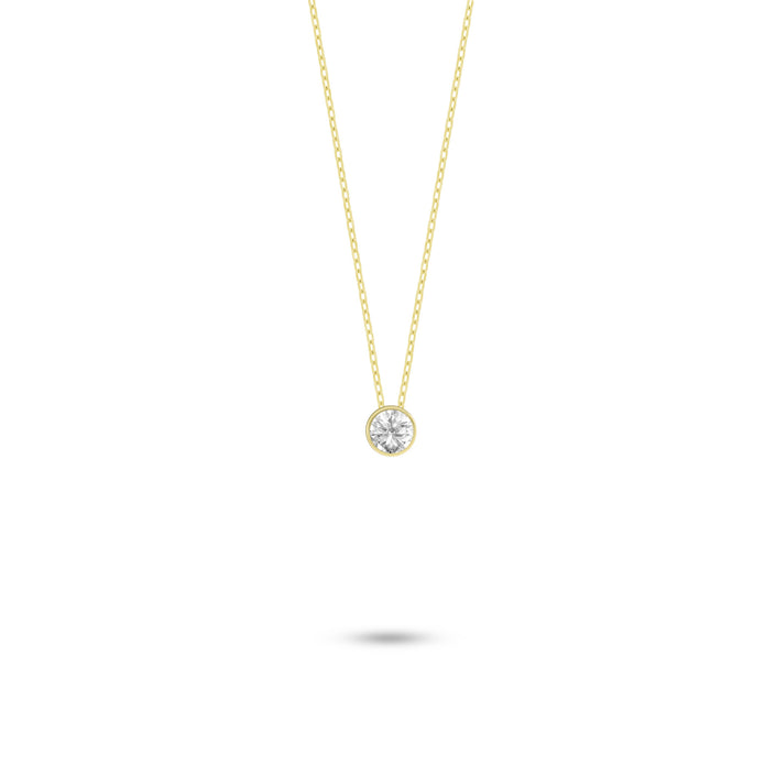 Gümüş Tektaş Kolye 925 Ayar Gümüş Kolye Minimalist Küçük