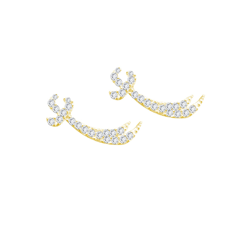 Zirkon Taşlı Zülfikar 925 Ayar Gümüş Küpe SSZLFKRK