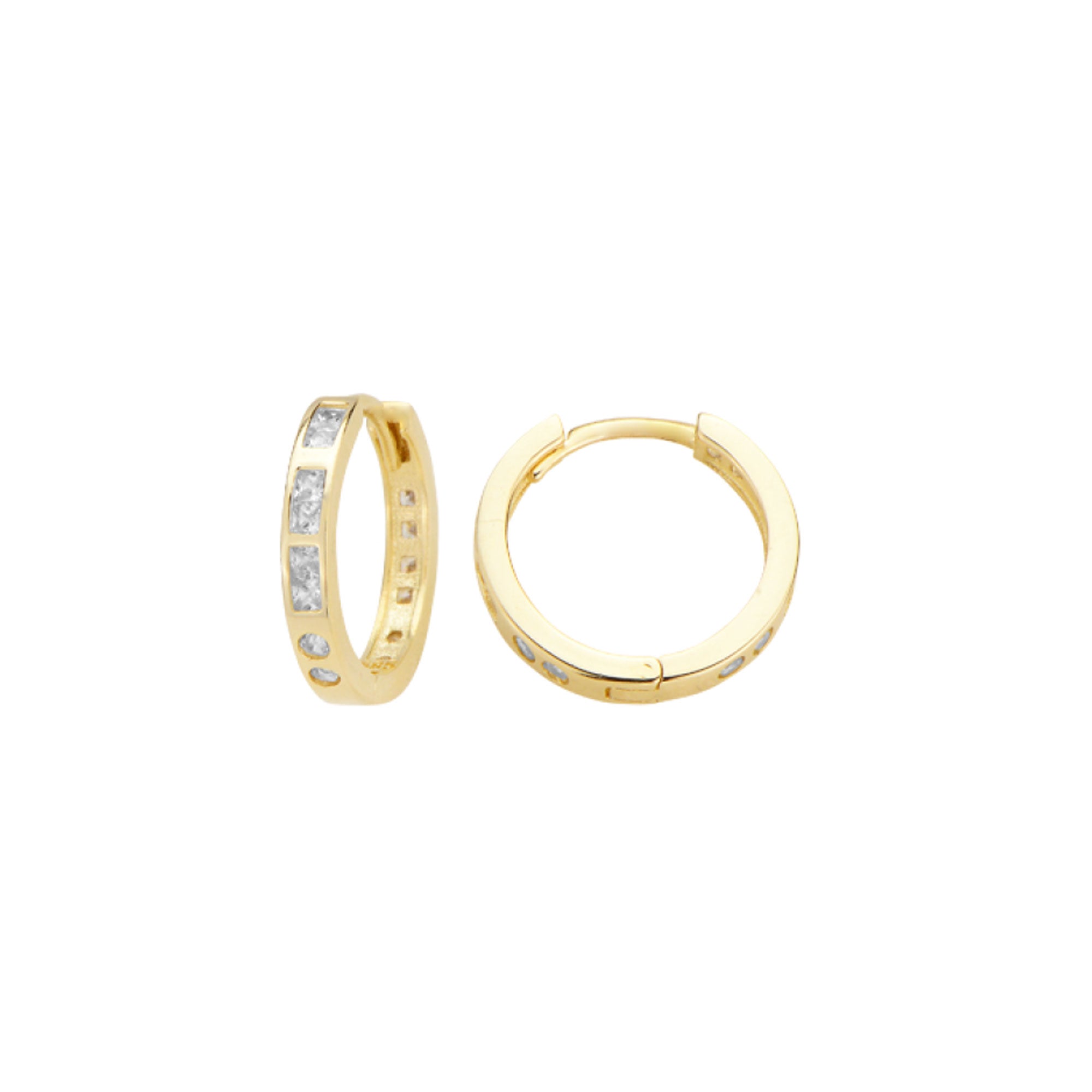 14 Ayar Altın Minimalist Huggie Küpe Zarif ve Modern Tasarım T141