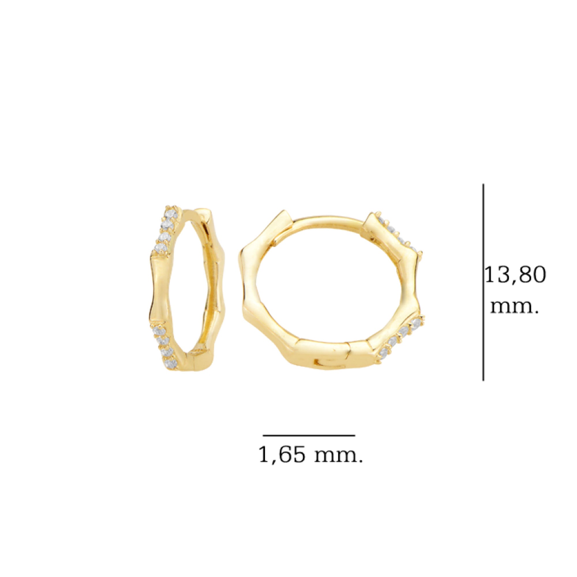 14 Ayar Altın Minimalist Huggie Küpe Zarif ve Modern Tasarım T143