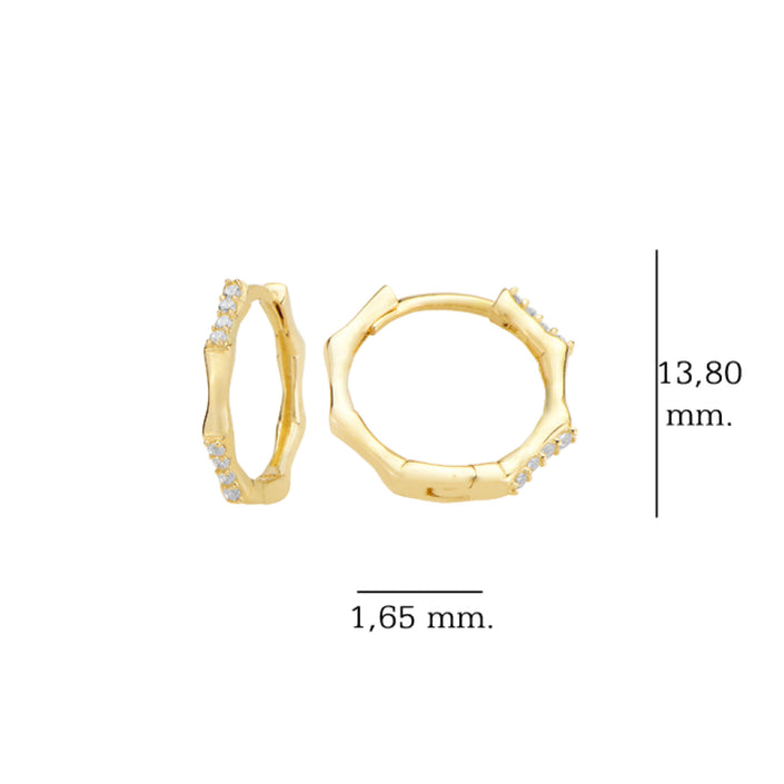 14 Ayar Altın Minimalist Huggie Küpe Zarif ve Modern Tasarım T143