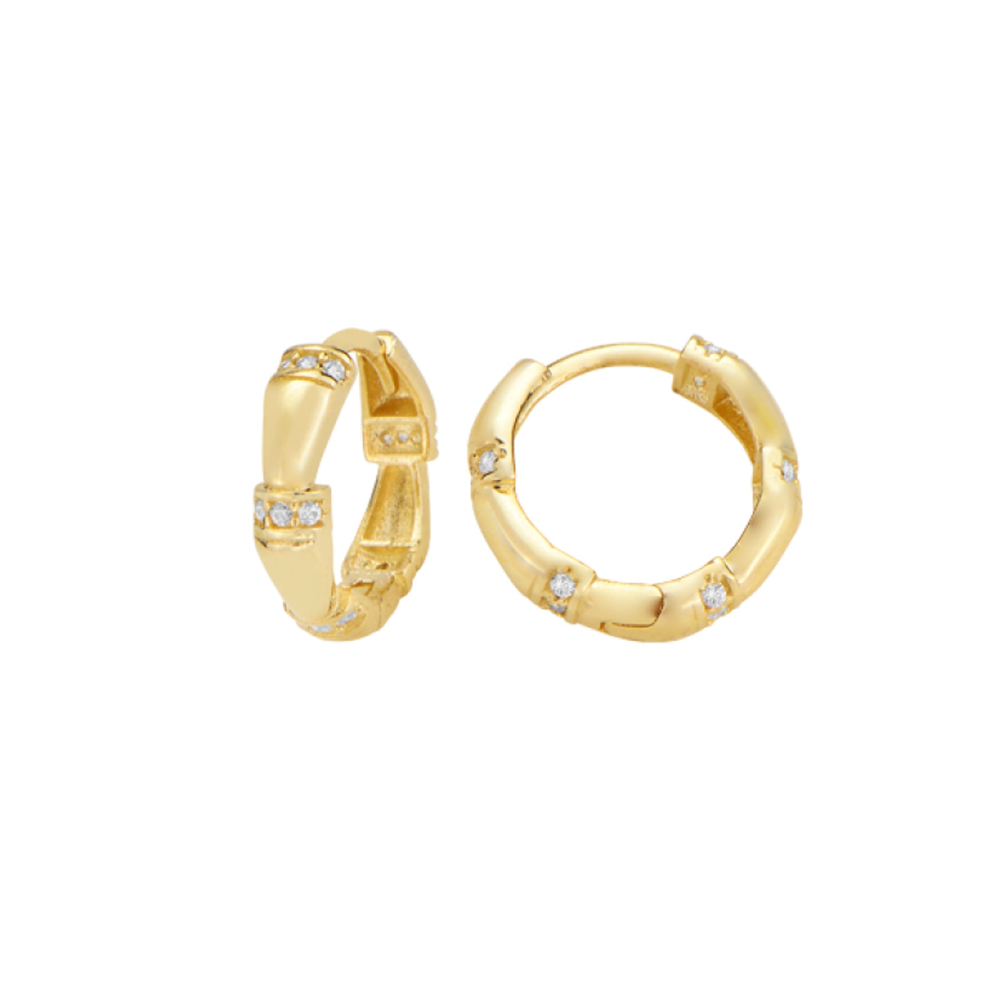 14 Ayar Altın Minimalist Huggie Küpe Zarif ve Modern Tasarım T144