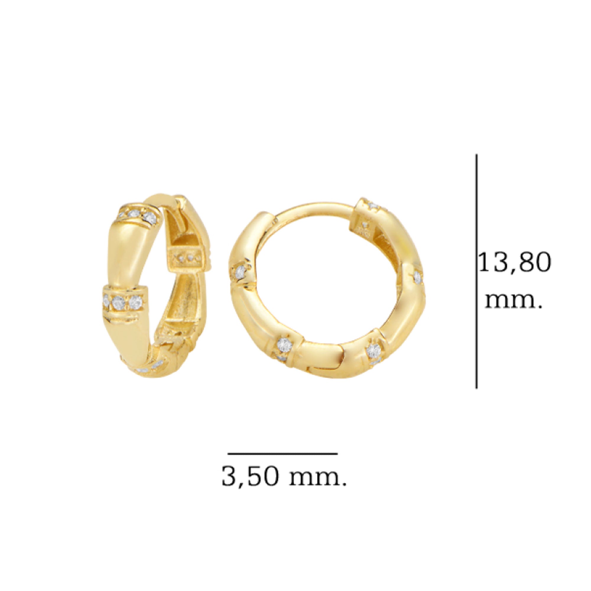 14 Ayar Altın Minimalist Huggie Küpe Zarif ve Modern Tasarım T144