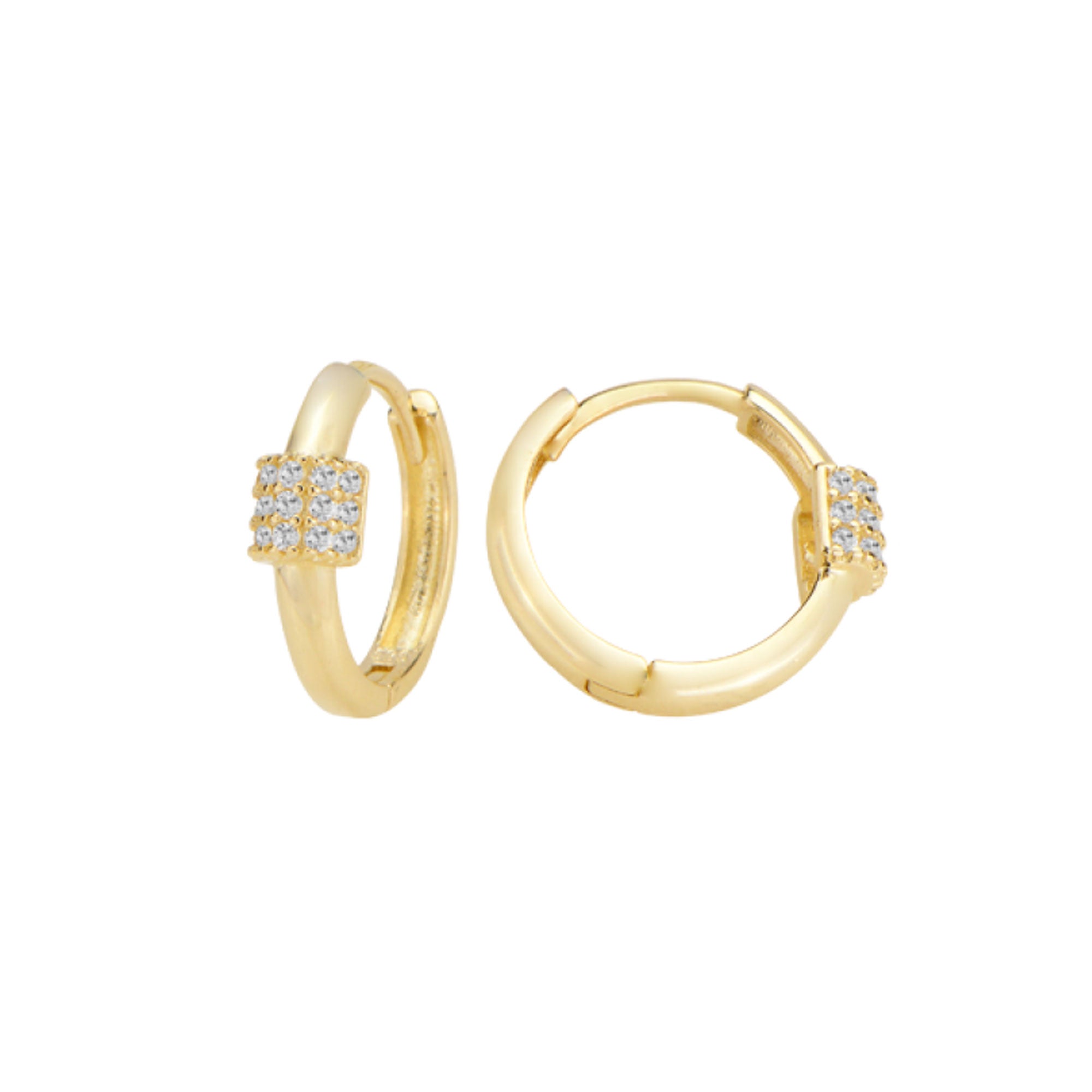 14 Ayar Altın Minimalist Huggie Küpe Zarif ve Modern Tasarım T146