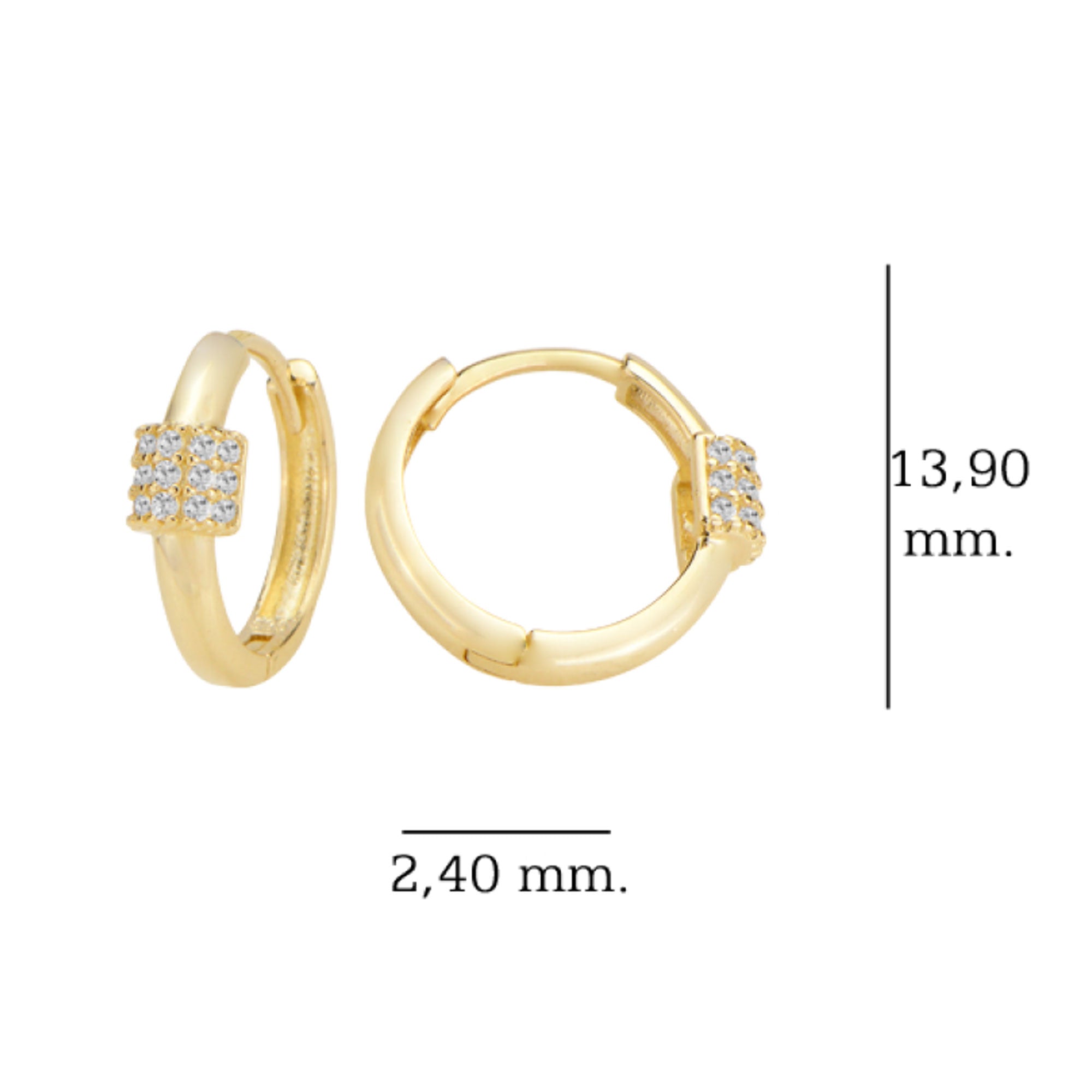 14 Ayar Altın Minimalist Huggie Küpe Zarif ve Modern Tasarım T146