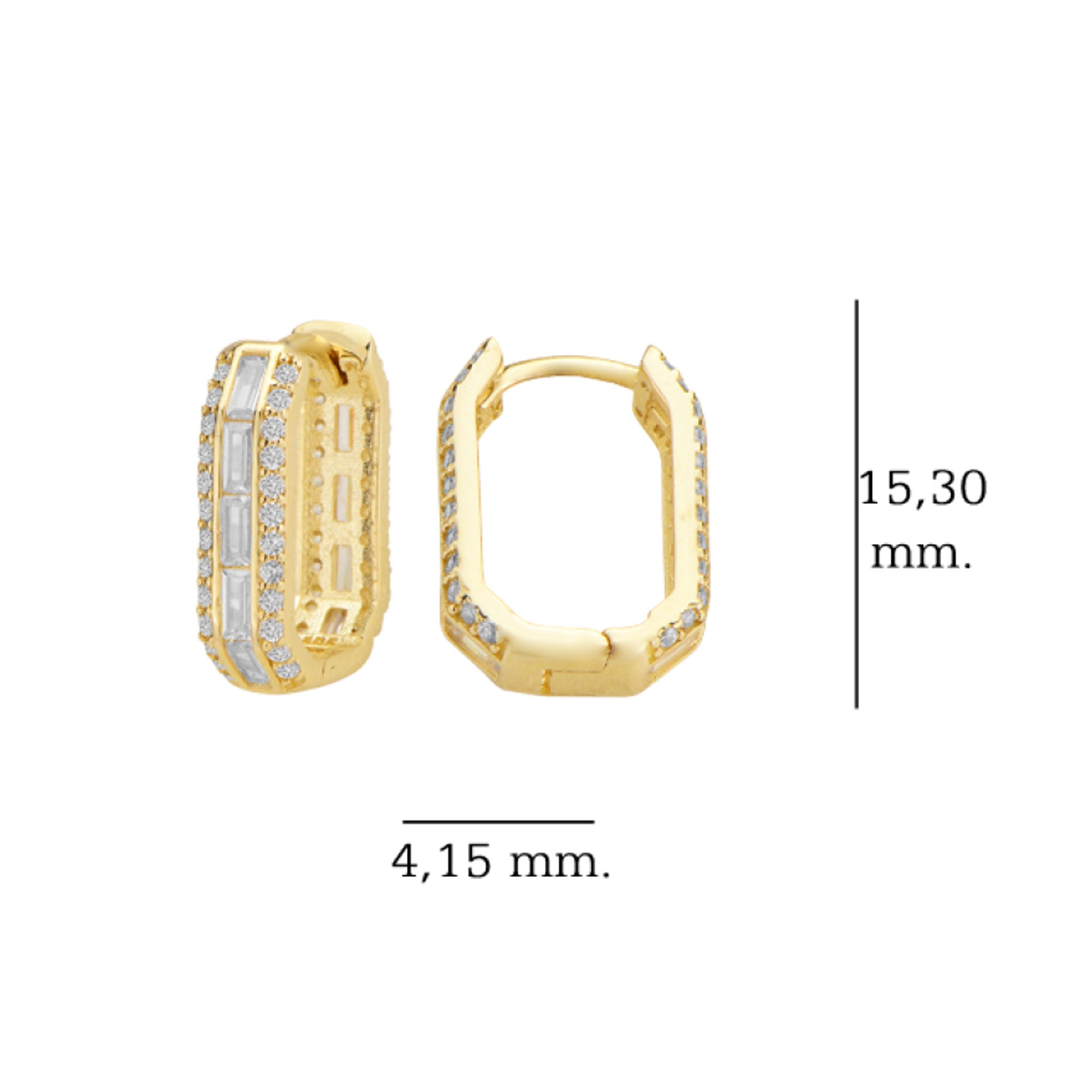 14 Ayar Altın Minimalist Huggie Küpe Zarif ve Modern Tasarım T147