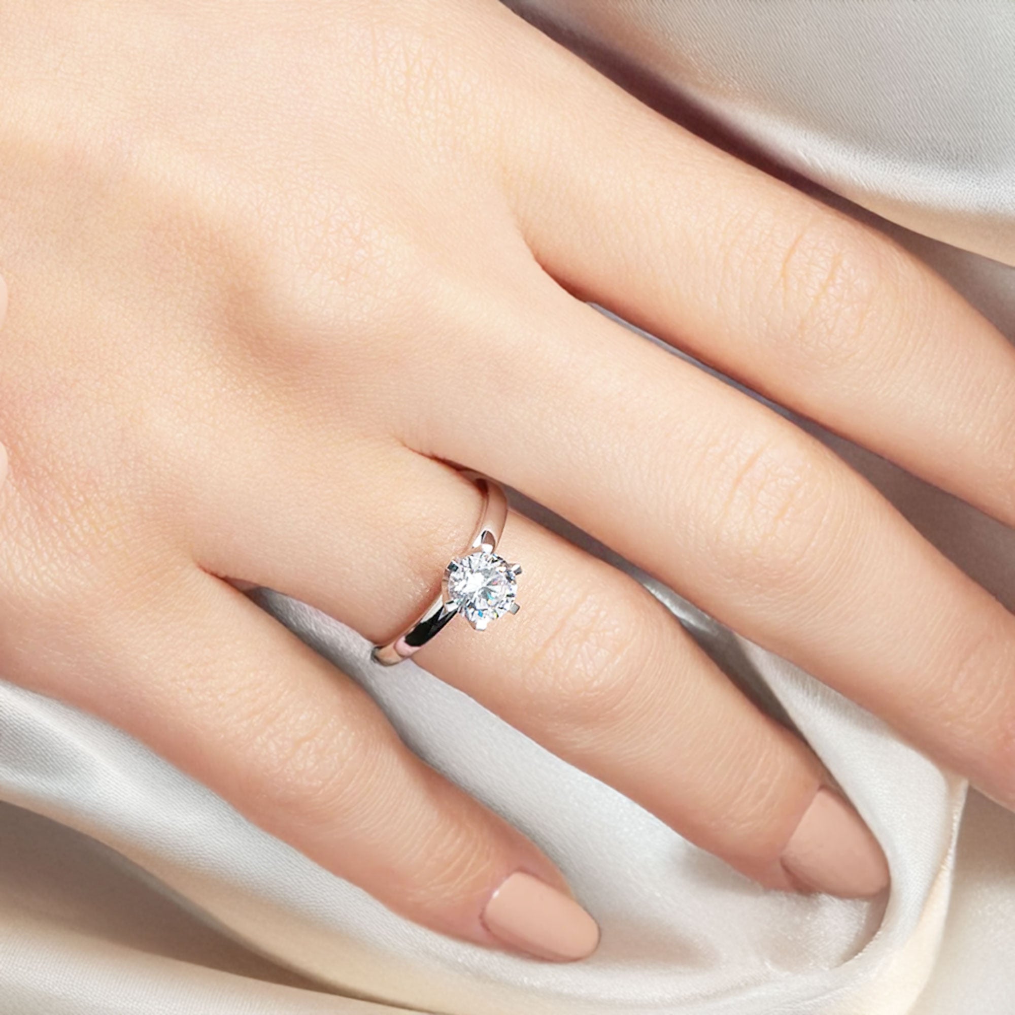 1.00 Karat Pırlanta Tektaş Yüzük 14 ayar Altın