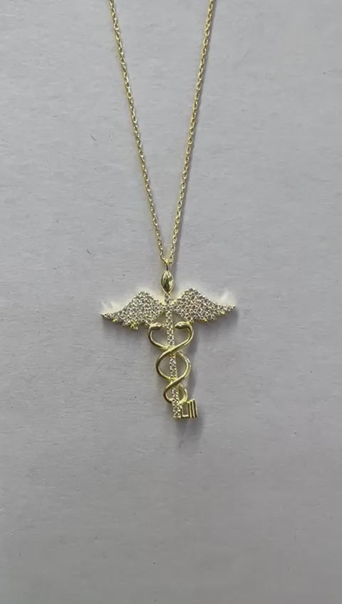 Shiny Spectra Tıp Sağlık Simgesi 925 ayar Gümüş Kolye SSNK0003