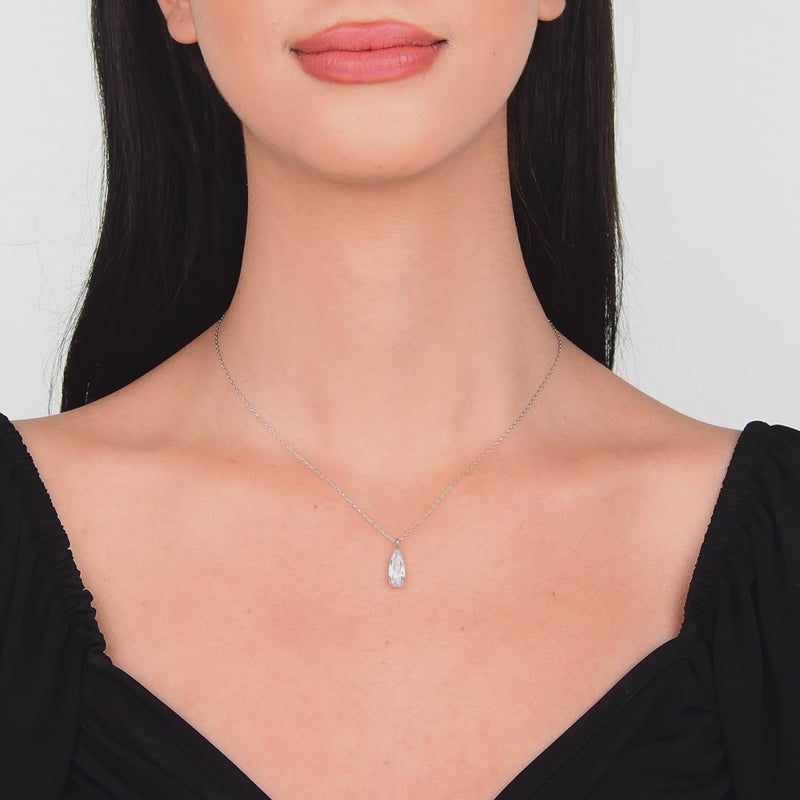 925 Ayar Gümüş Su Damlası Kolye