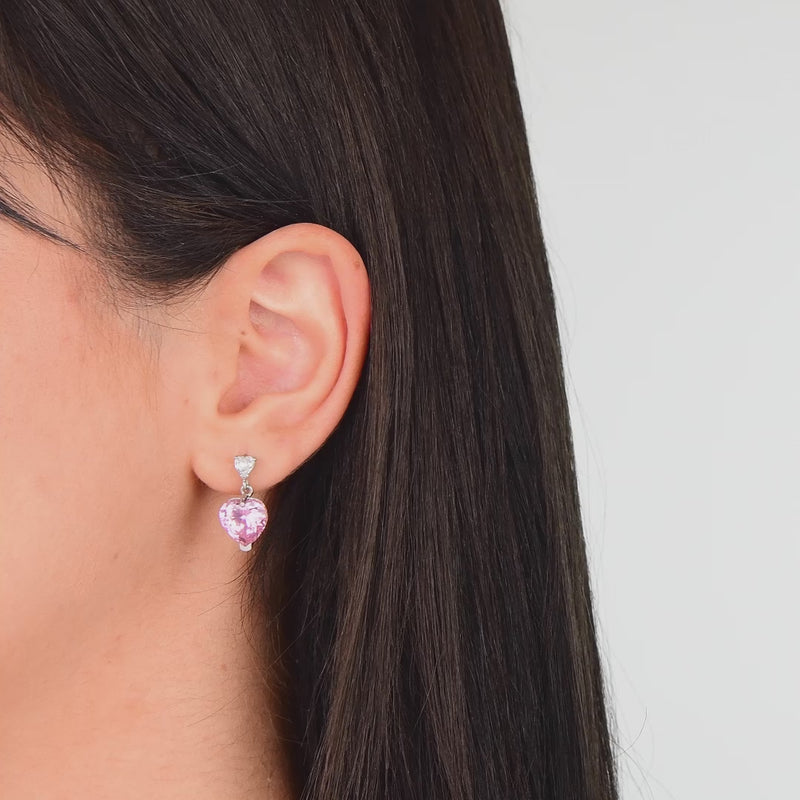 Ametist Taşlı 925 ayar Gümüş Küpe