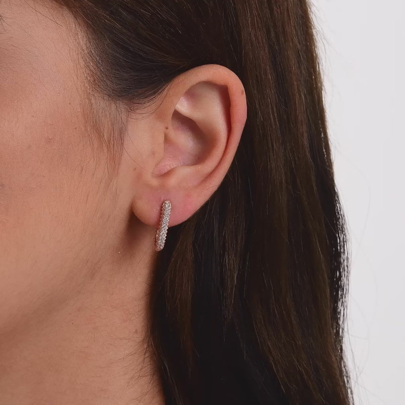 925 ayar Gümüş Vogue Halka Küpeler