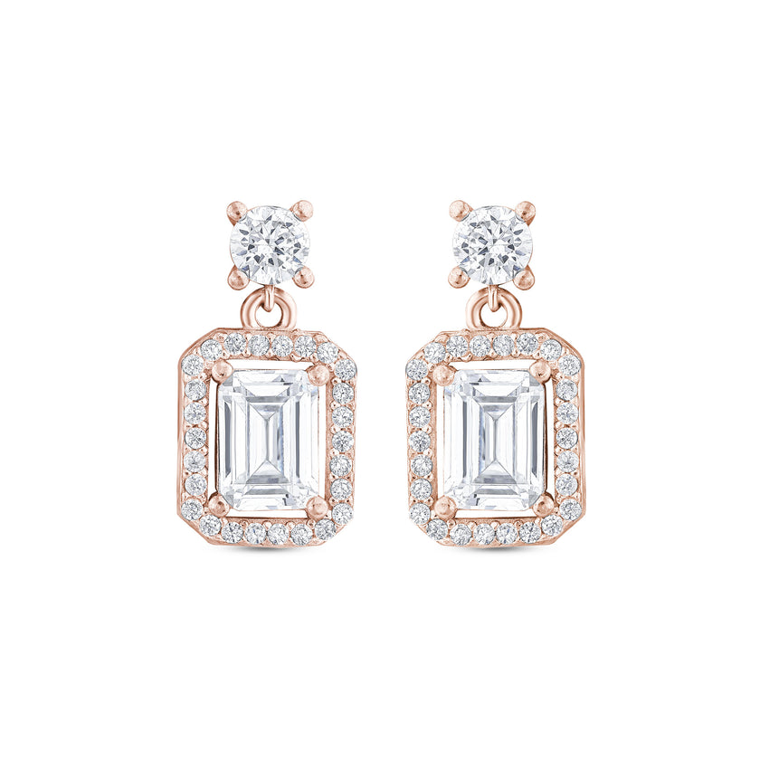 Shiny Spectra Baget Kesim 925 Ayar Gümüş Küpe SSBE001