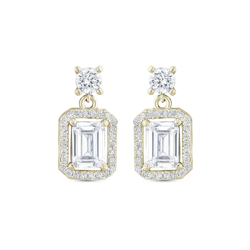 Shiny Spectra Baget Kesim 925 Ayar Gümüş Küpe SSBE001